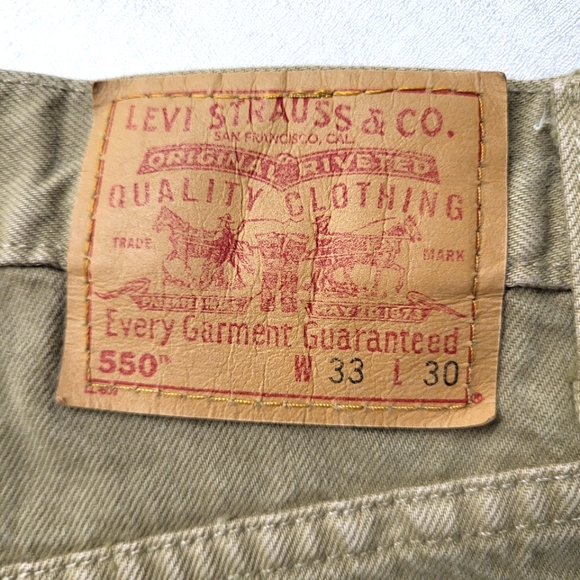 VTG Levis 550 Jeans Mens 31/30 Tan Denim Relaxed Straight 90s Y2K Retro USA - Picture 14 of 14